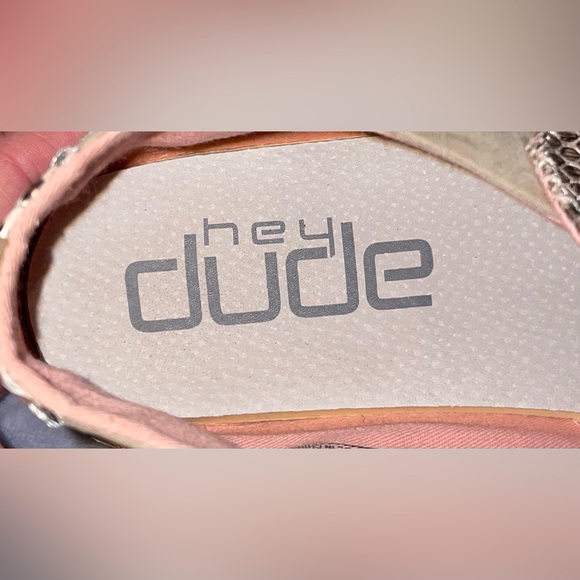 Hey Dude Women Peyton Brown Metallic Snake Print Slip On Booties Comfort Casual - Picture 11 of 11